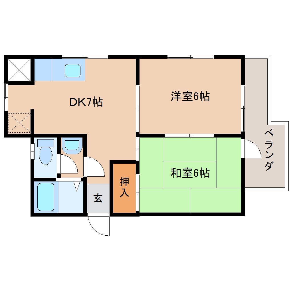 県立美術館前駅 徒歩5分 3階の物件間取画像