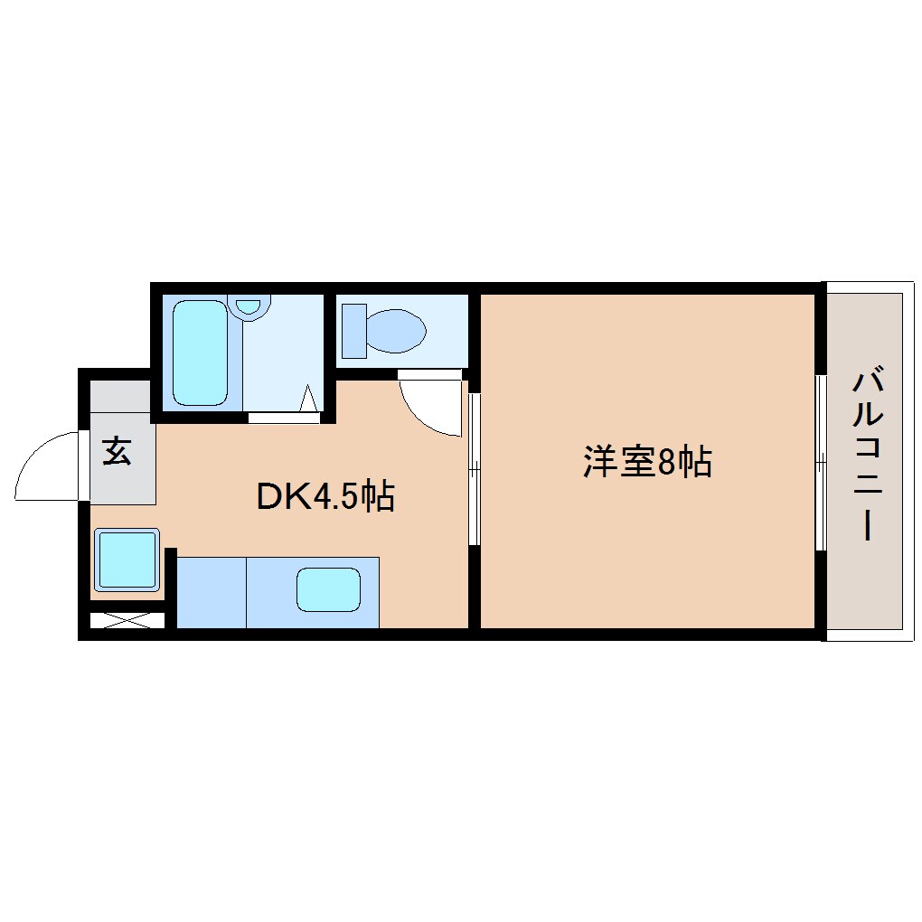 静岡県静岡市駿河区聖一色マンション 3階の物件間取画像