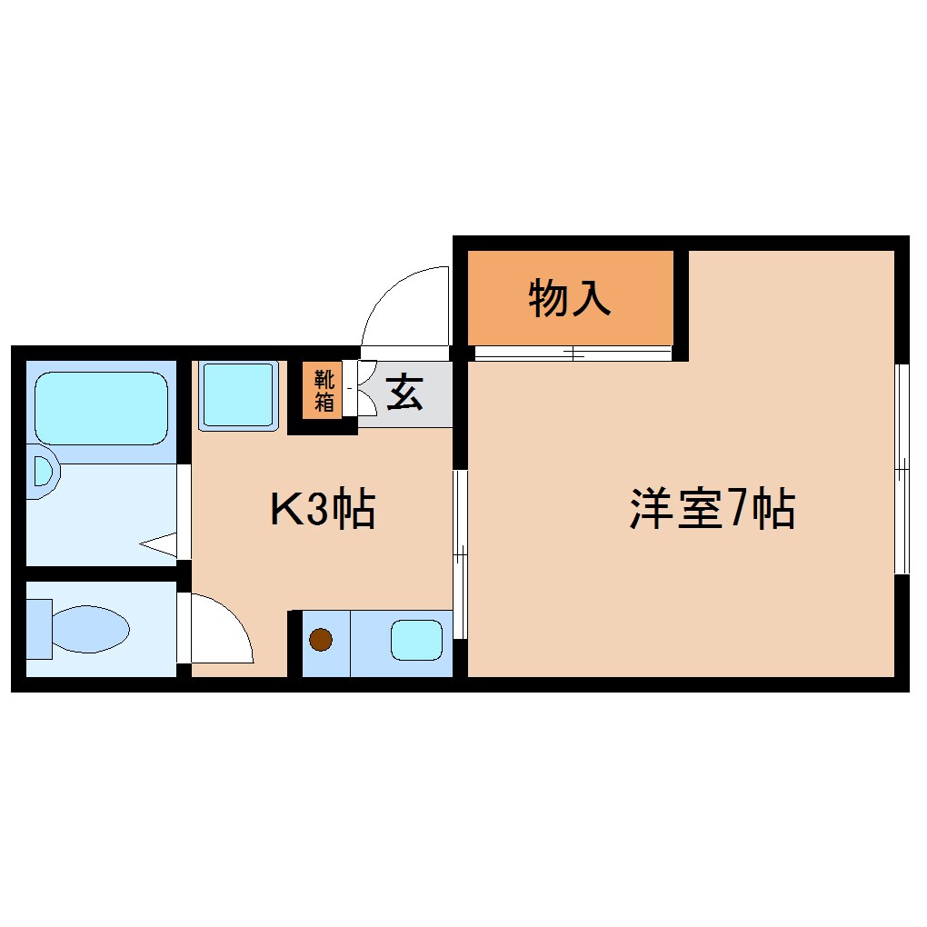 狐ケ崎駅 徒歩12分 1階の物件間取画像