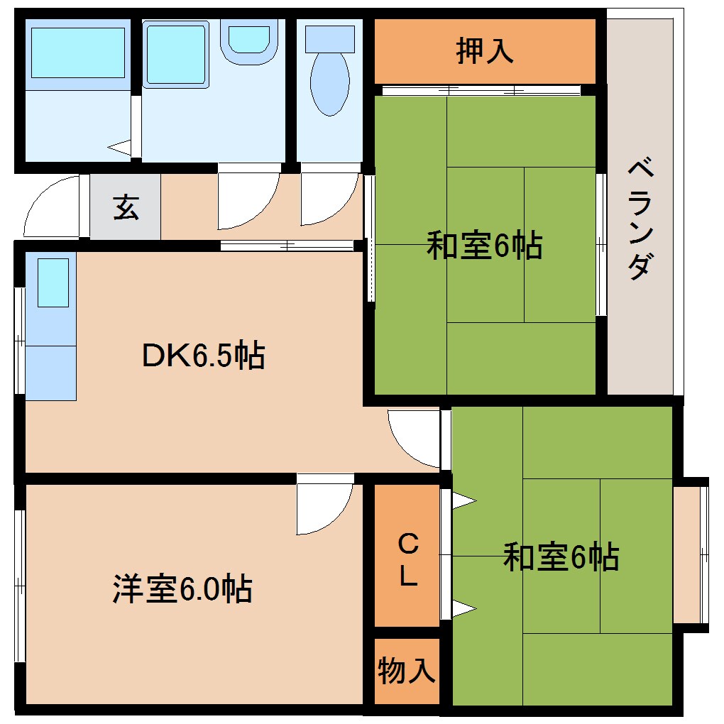 草薙駅 徒歩11分 1階の物件間取画像