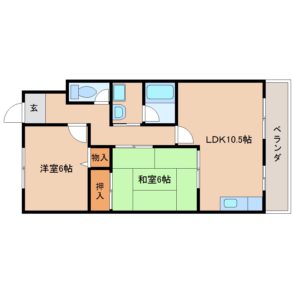 草薙駅 徒歩15分 3階の物件間取画像