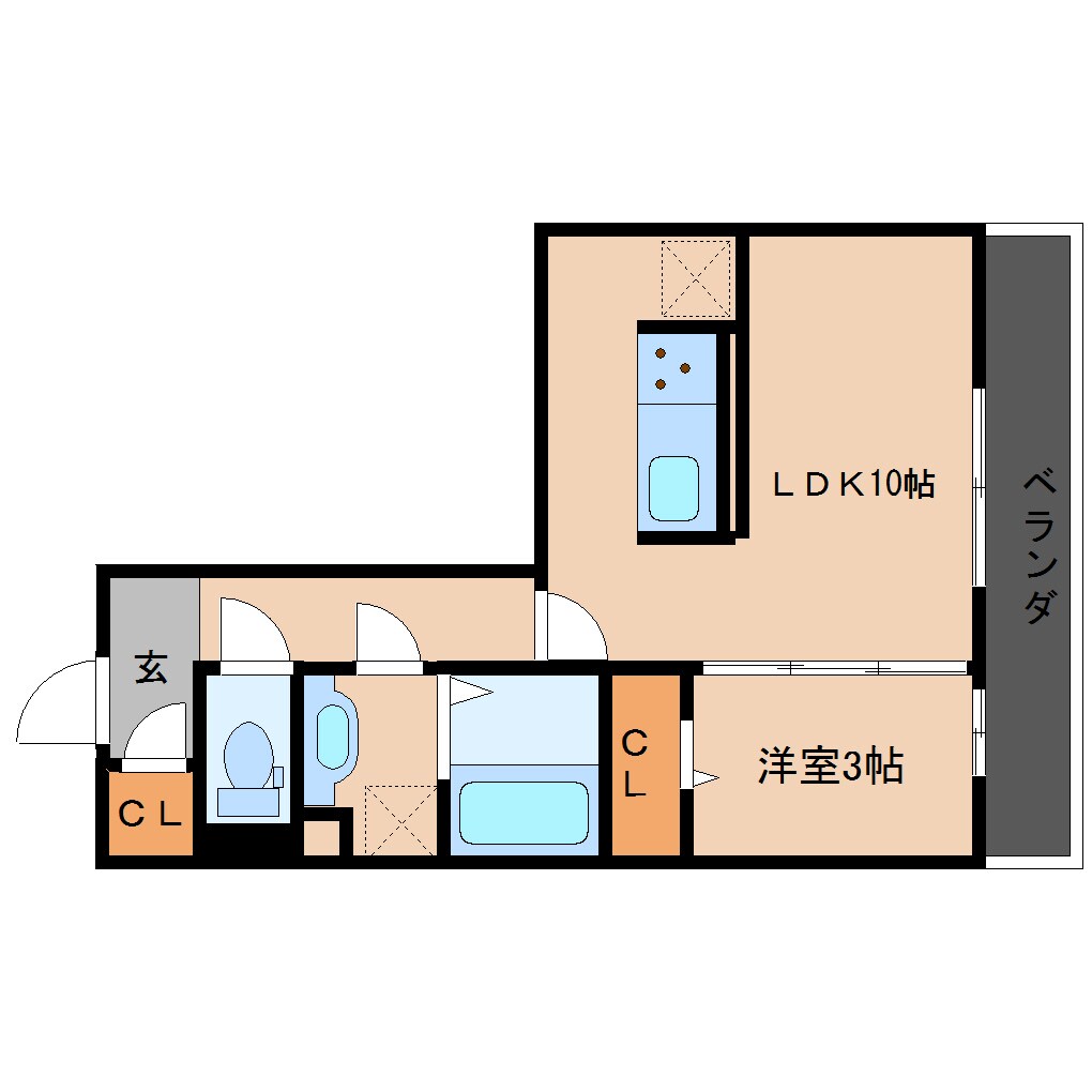 草薙駅 徒歩15分 2階の物件間取画像