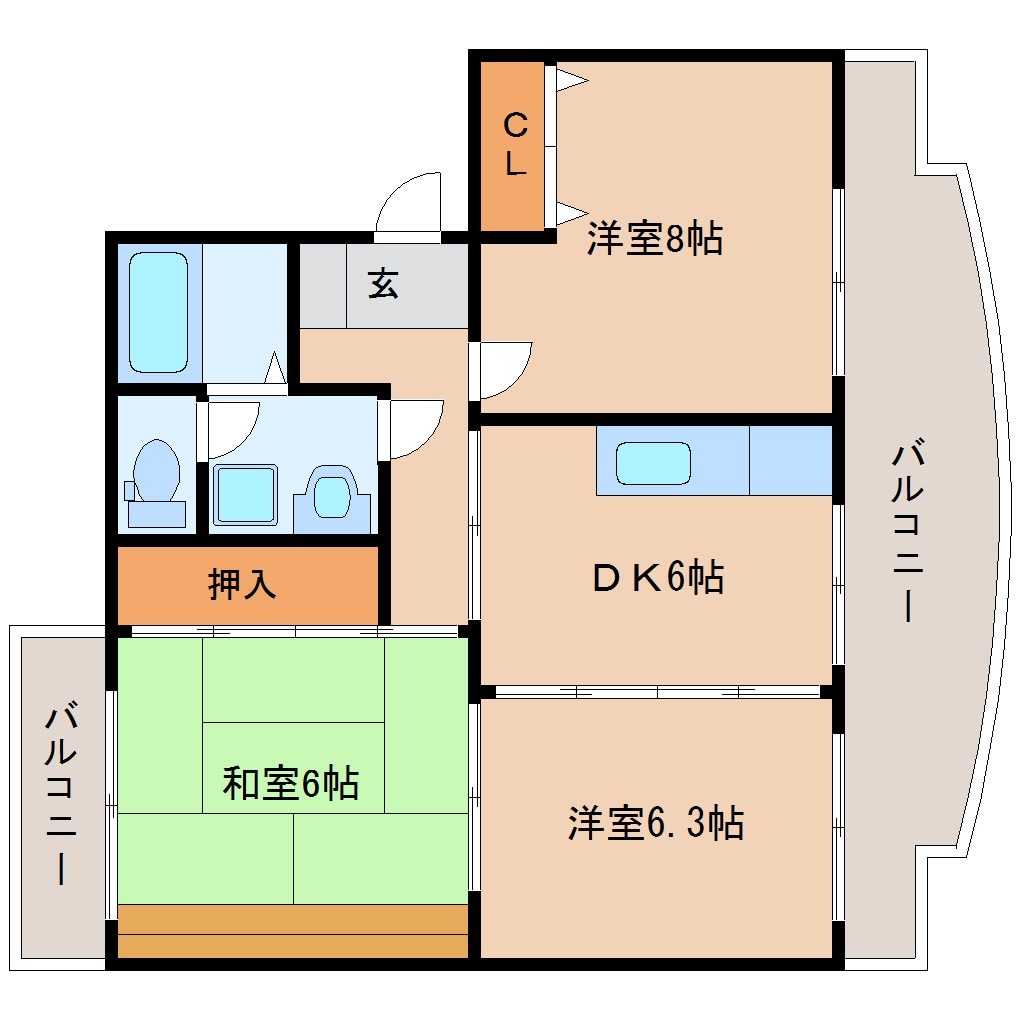 御門台駅 徒歩18分 1階の物件間取画像