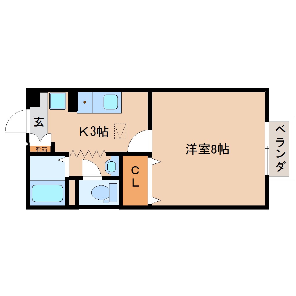 古庄駅 徒歩21分 1階の物件間取画像