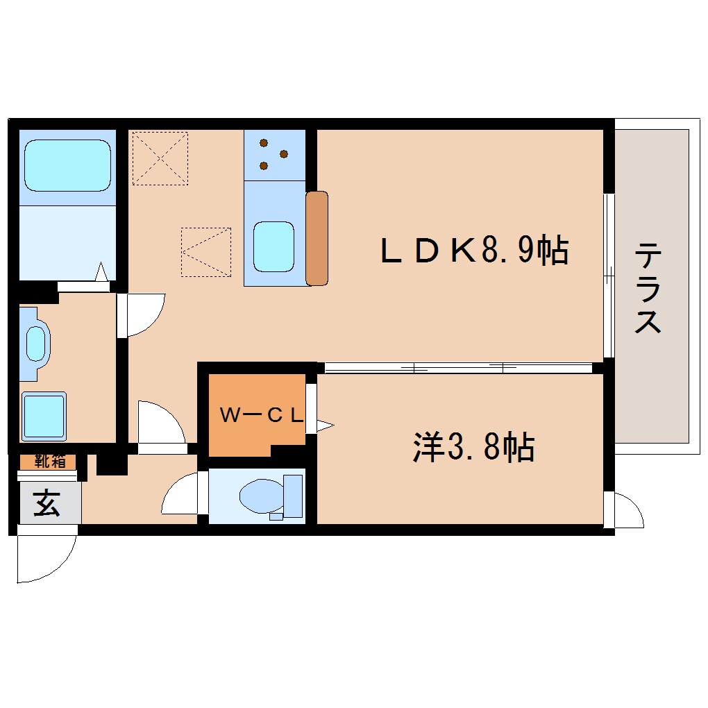 県立美術館前駅 徒歩9分 1階の物件間取画像