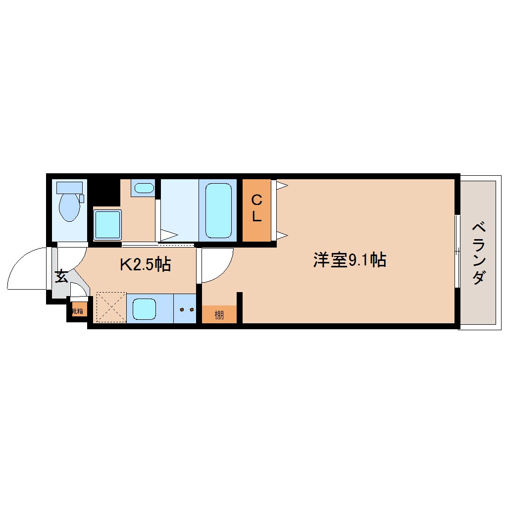 静岡県静岡市清水区中之郷1丁目マンション 3階の物件間取画像