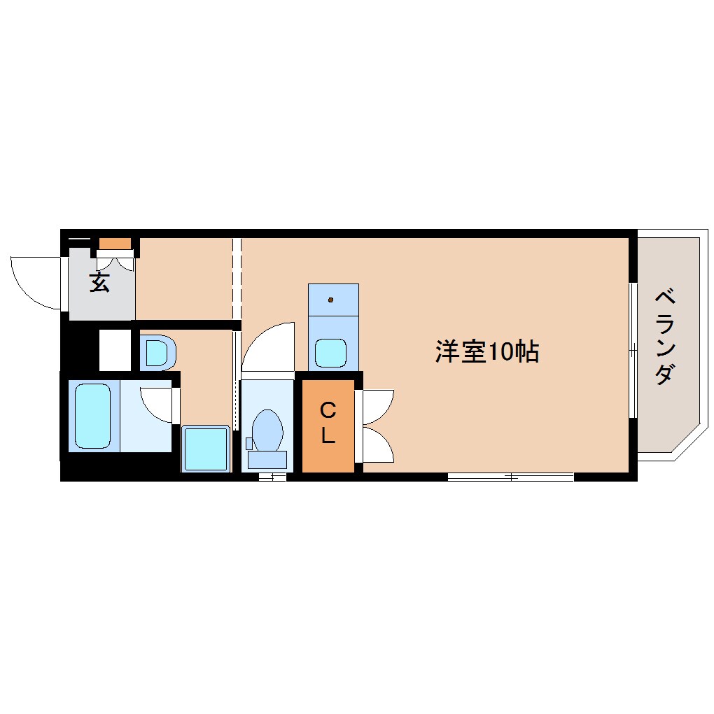 草薙駅 徒歩5分 3階の物件間取画像