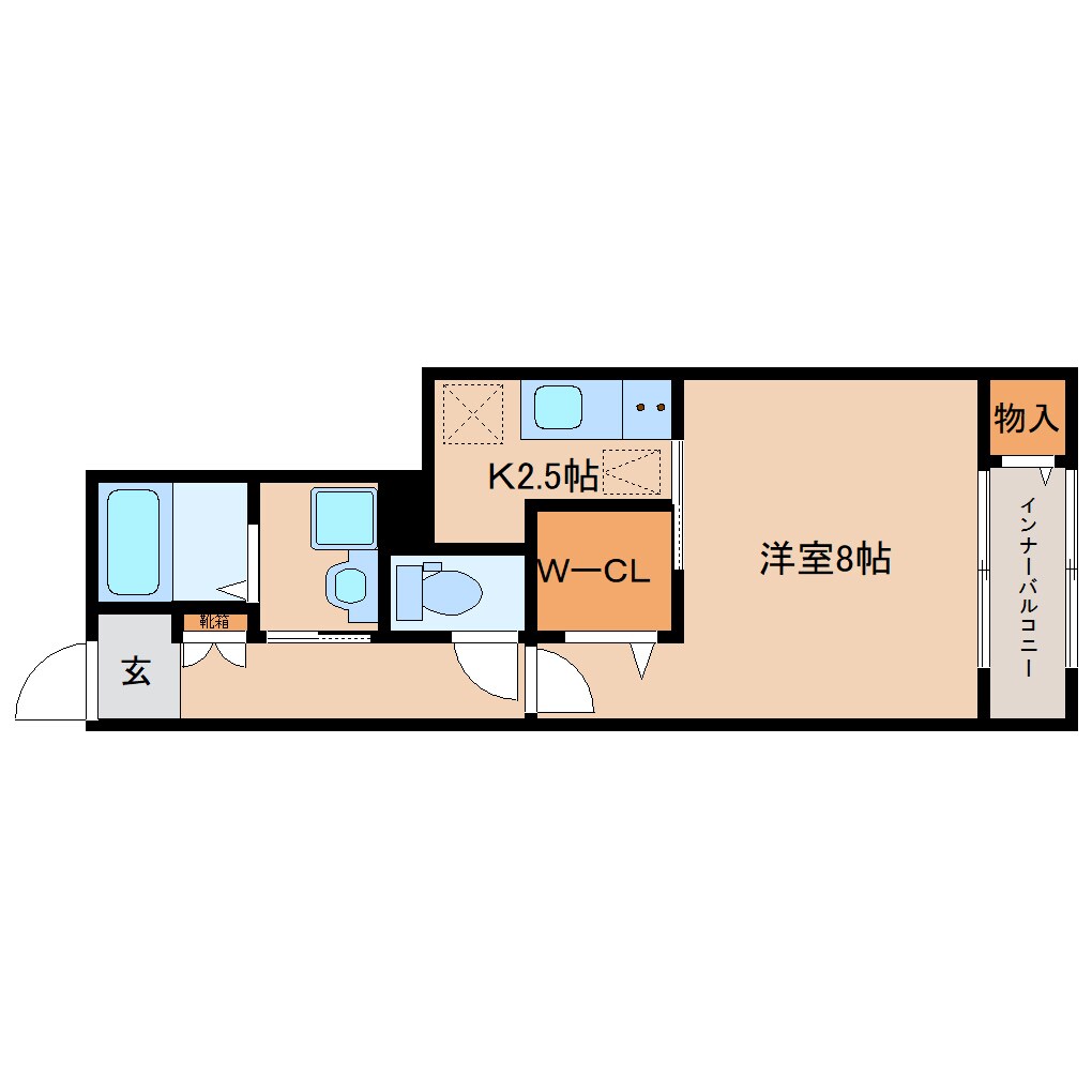 静岡県静岡市清水区草薙杉道2丁目ハイツ 1階の物件間取画像