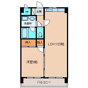 エラン宮崎Ⅱ番館の物件間取画像