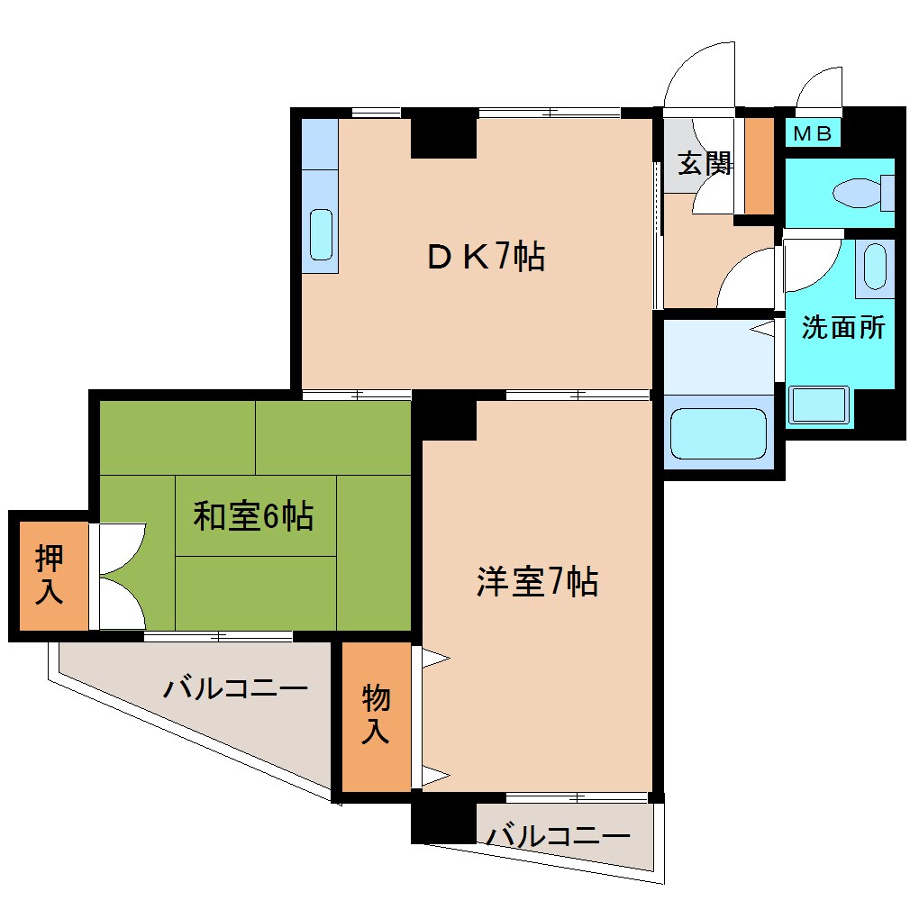 リバータウン恒久の物件間取画像