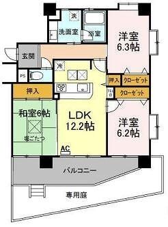 ル・グラン原町の物件間取画像