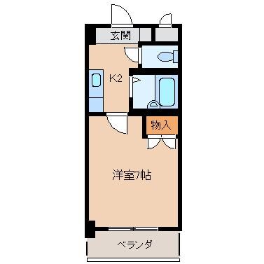 ロイヤルハイツ折尾 １号館の物件間取画像