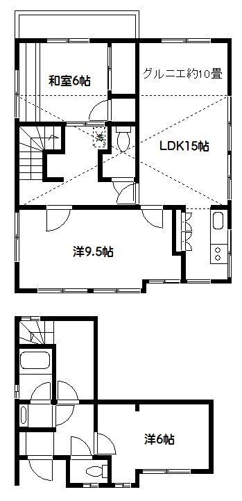 野方萩原邸の物件間取画像