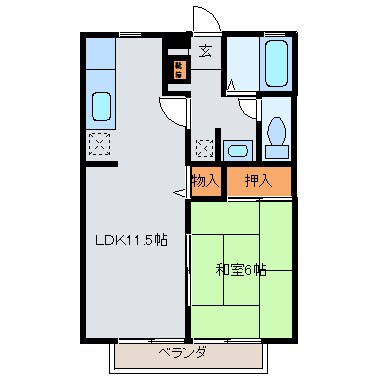 光ハイツの物件間取画像
