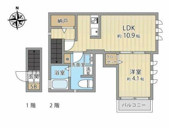 阿佐ケ谷駅 徒歩6分 2階の物件間取画像