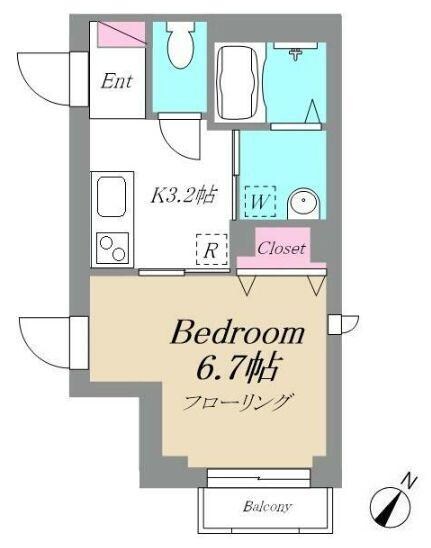 沼袋駅 徒歩1分 1階の物件間取画像