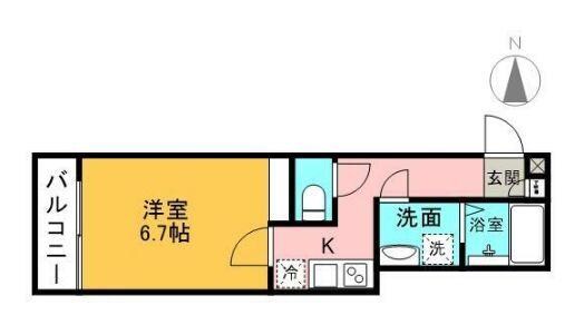 南阿佐ケ谷駅 徒歩6分 1階の物件間取画像