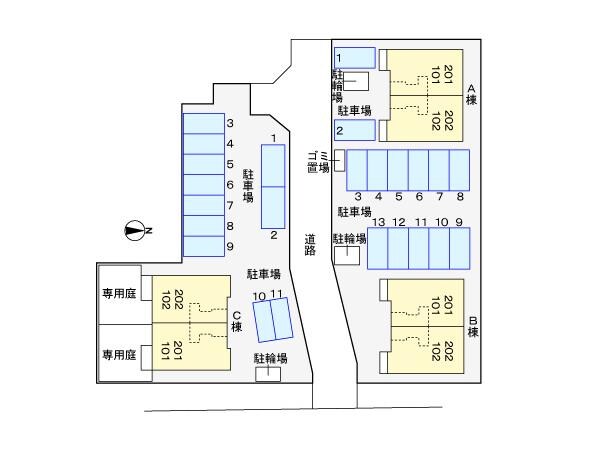 ベルハイツむつみCの物件外観写真