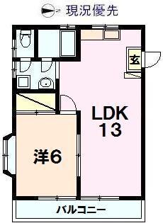 ルミエール佐藤　Ⅱの物件間取画像