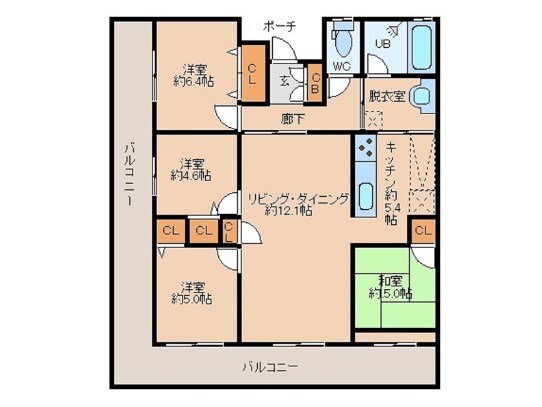 プラウディアコート糸満西川の物件間取画像