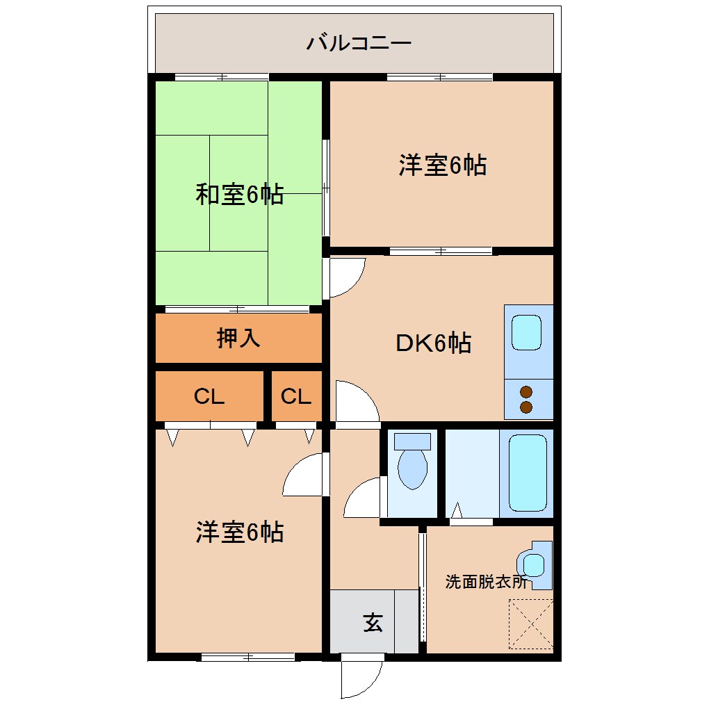 ＪハウスⅡの物件間取画像
