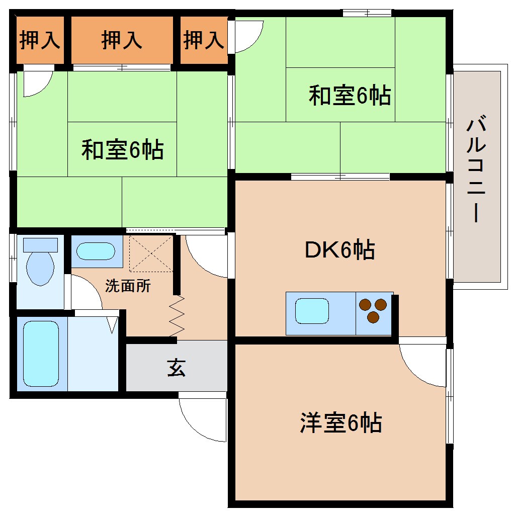 フレグランス江須賀の物件間取画像
