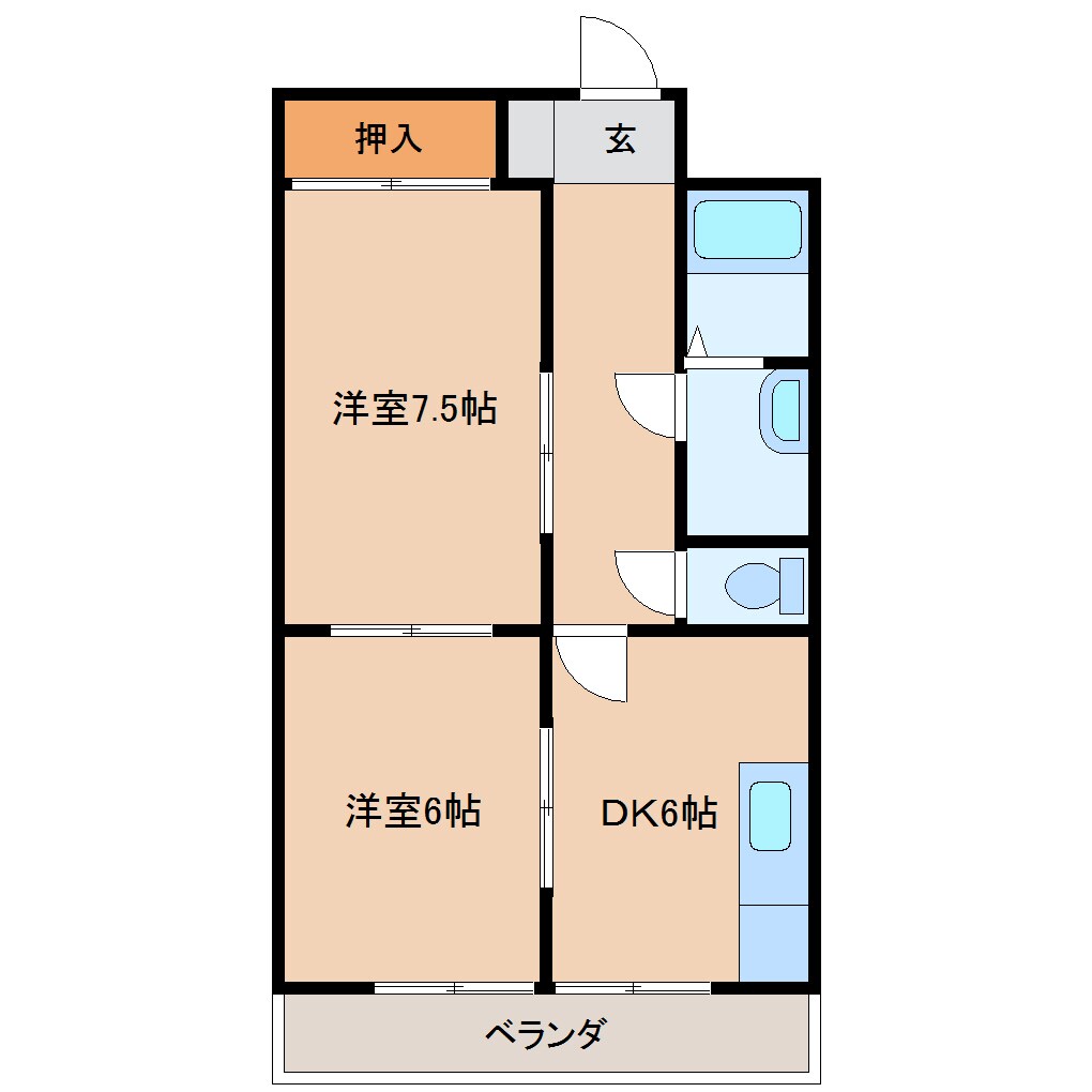 豊川グリーンハイツⅢの物件間取画像