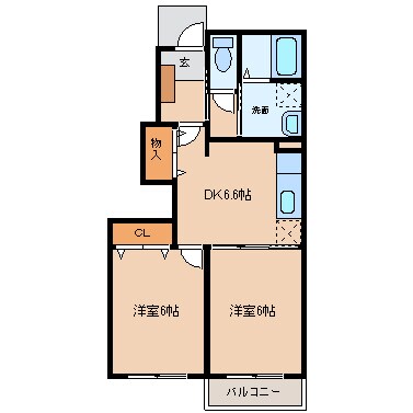 エミエール宇佐の物件間取画像