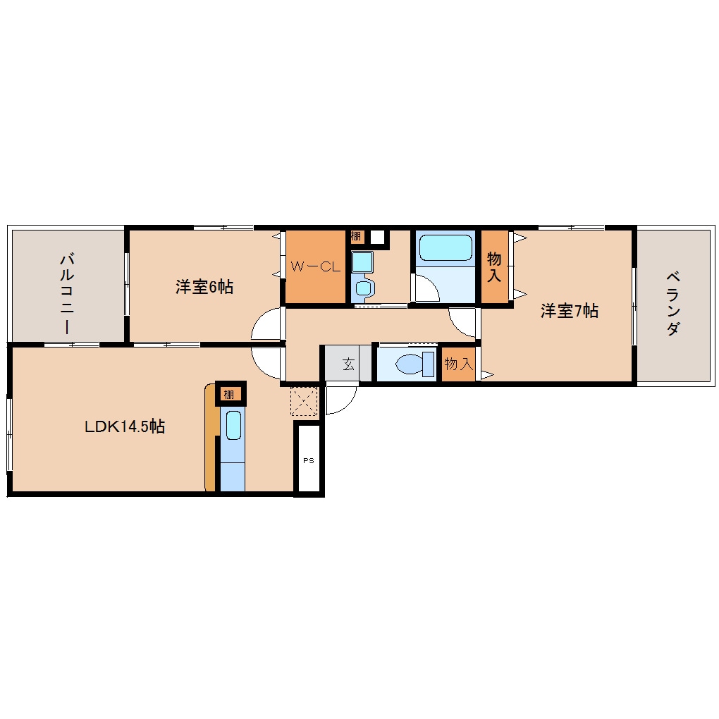 清水駅 バス9分  堂林下車：停歩1分 2階の物件間取画像