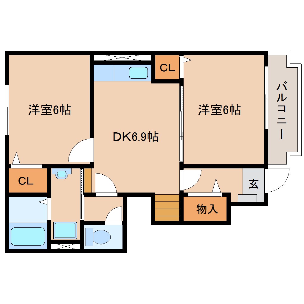 新清水駅 バス26分  県営興津団地下車：停歩6分 1階の物件間取画像