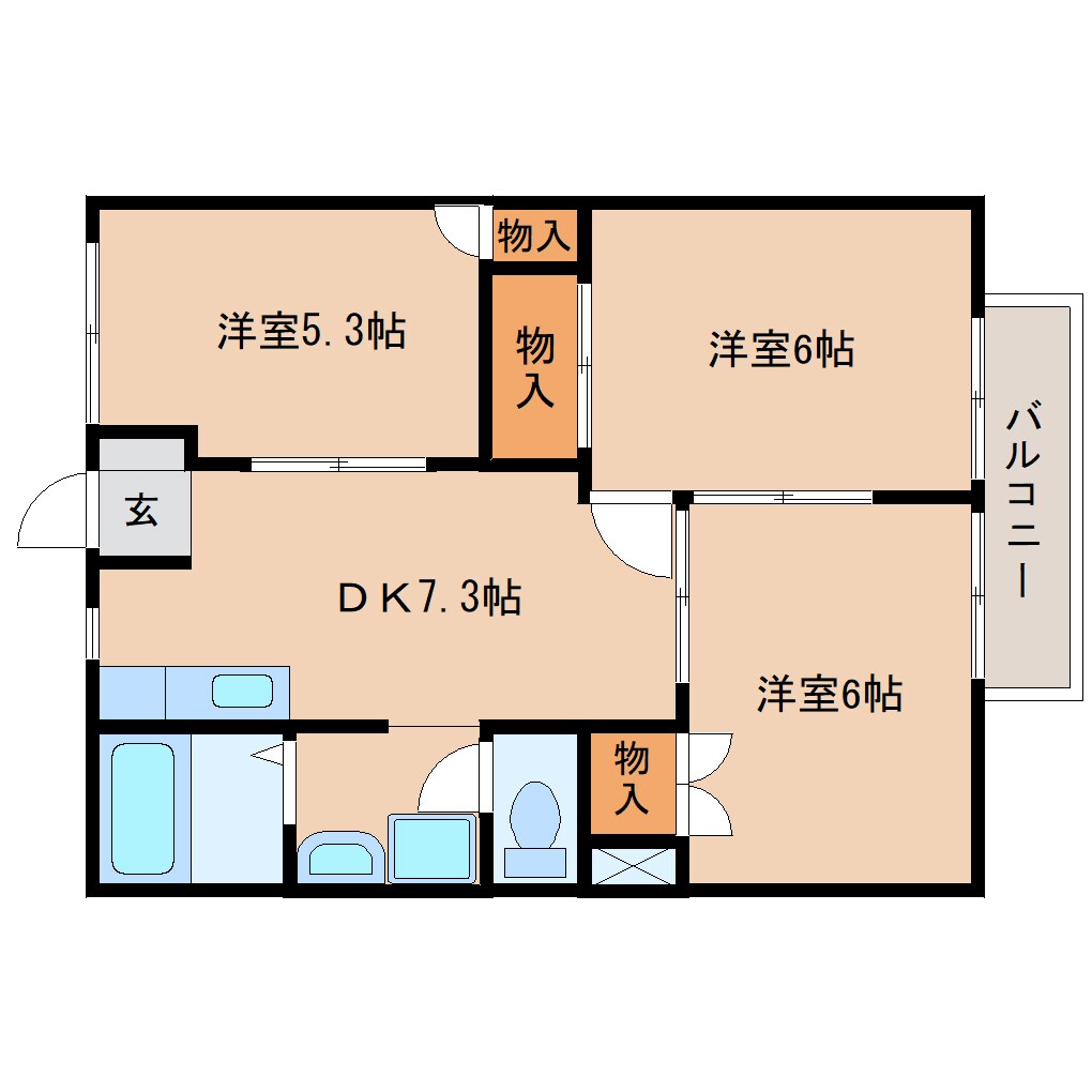 由比駅 バス8分  由比北田下車：停歩5分 2階の物件間取画像