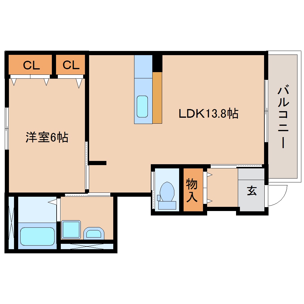 興津駅 徒歩8分 1階の物件間取画像