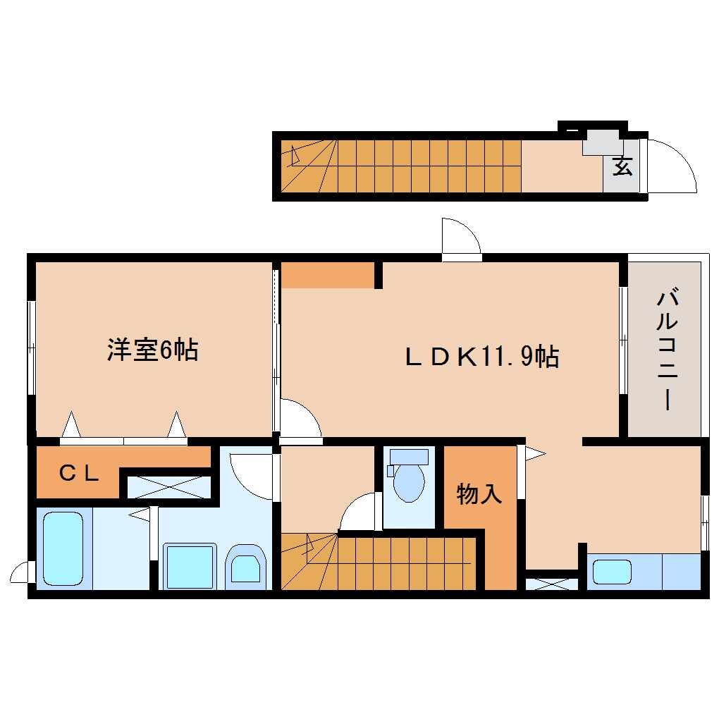清水駅 バス10分  高橋西入口保健センター下車：停歩16分 2階の物件間取画像