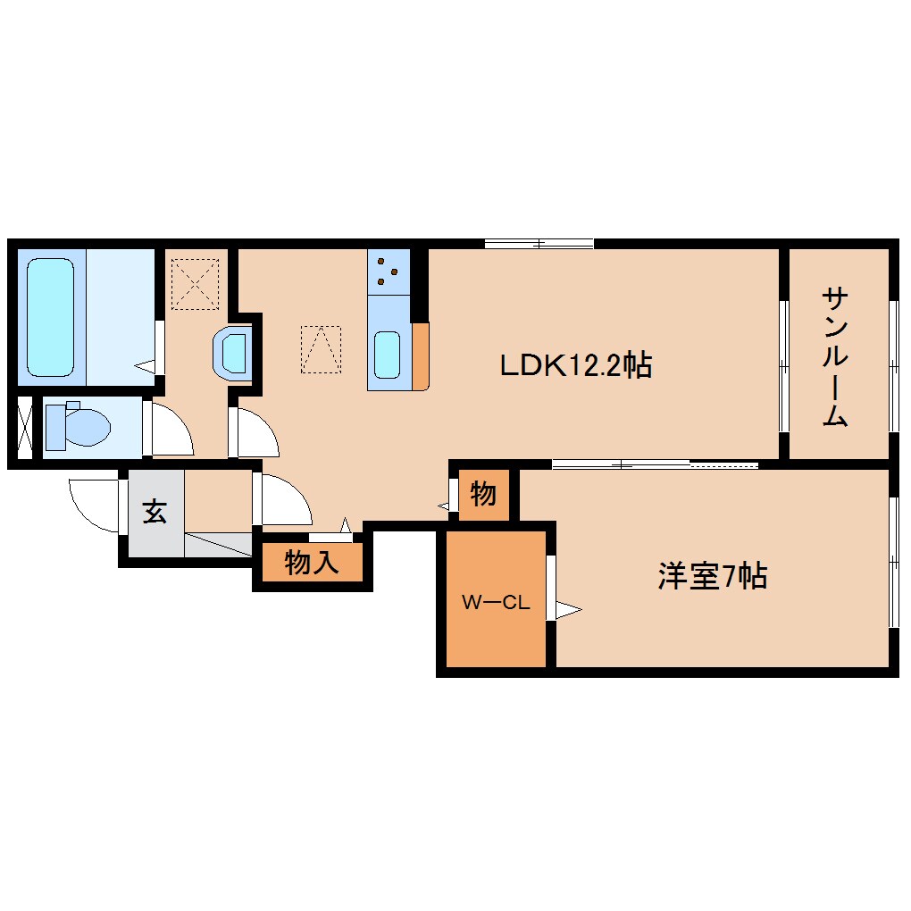 新清水駅 バス23分  白浜町下車：停歩9分 1階の物件間取画像