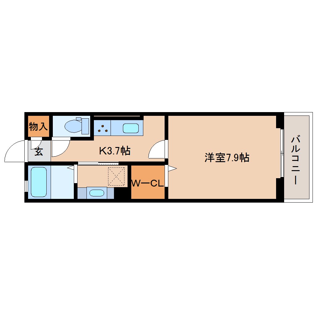 新清水駅 バス19分  東折戸下車：停歩8分 2階の物件間取画像