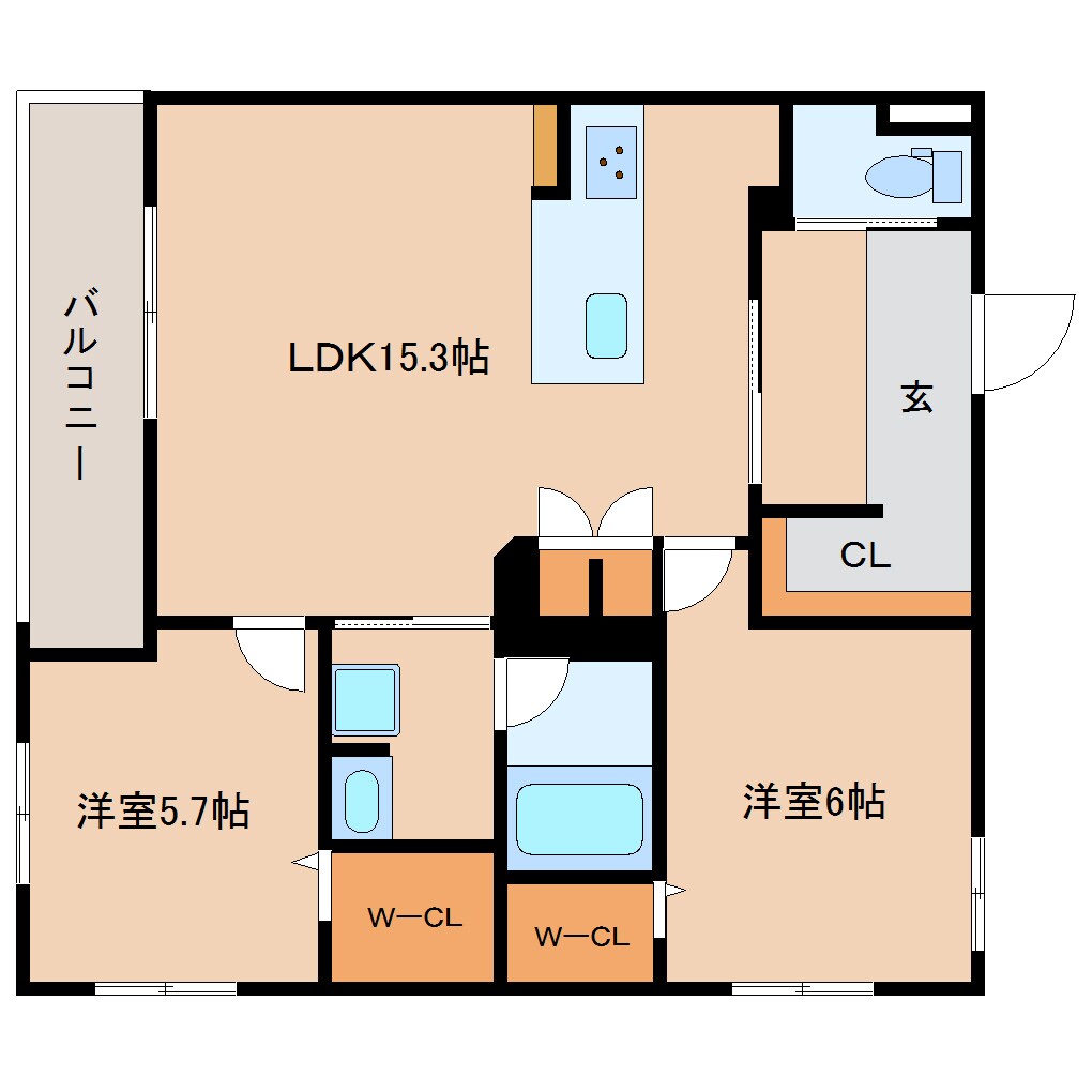 新清水駅 徒歩10分 3階の物件間取画像