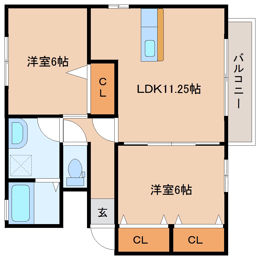 狐ケ崎駅 徒歩19分 2階の物件間取画像