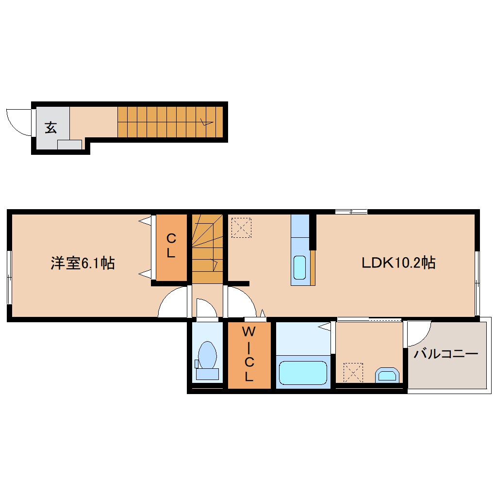 狐ケ崎駅 徒歩24分 2階の物件間取画像