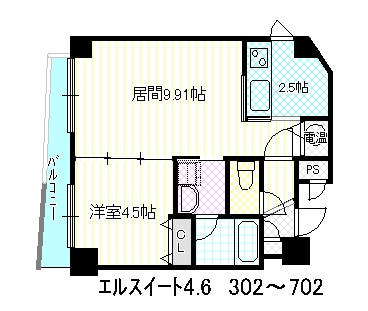 美園駅 徒歩5分 3階の物件間取画像