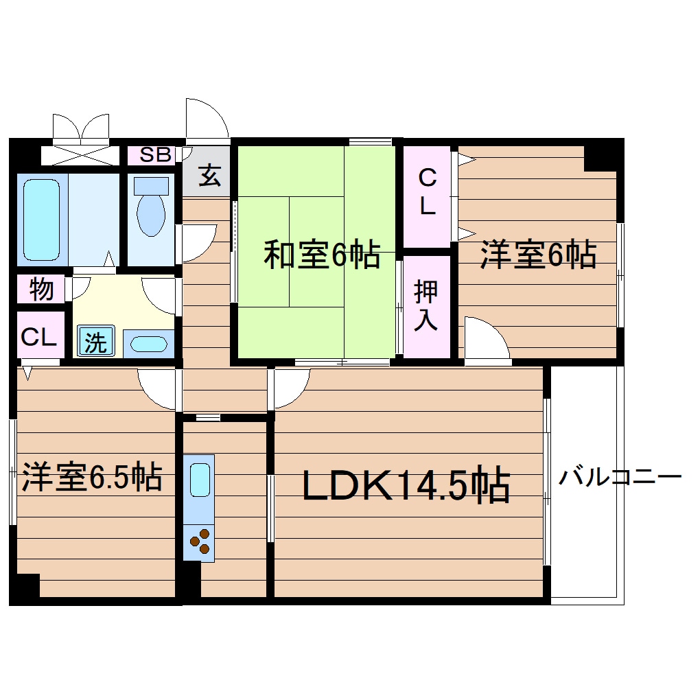 シェリール五月が丘北の物件間取画像