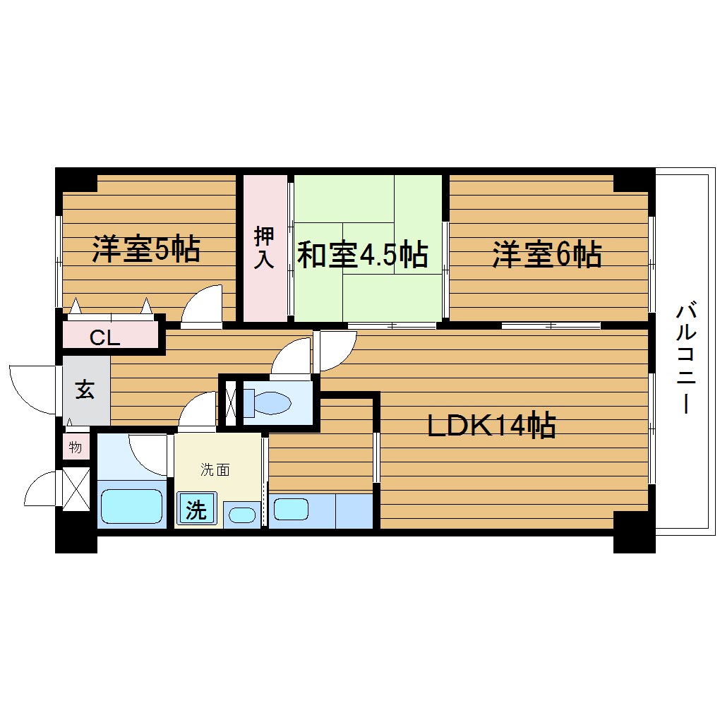 バーンホーフ千里丘の物件間取画像