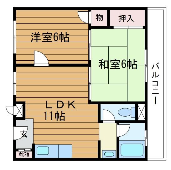 ＴＫハイツの物件間取画像