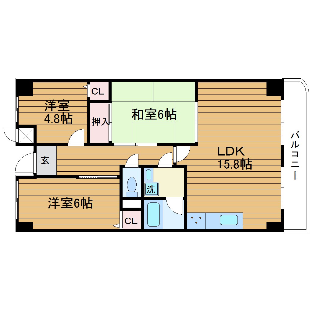 千里オークプライズの物件間取画像