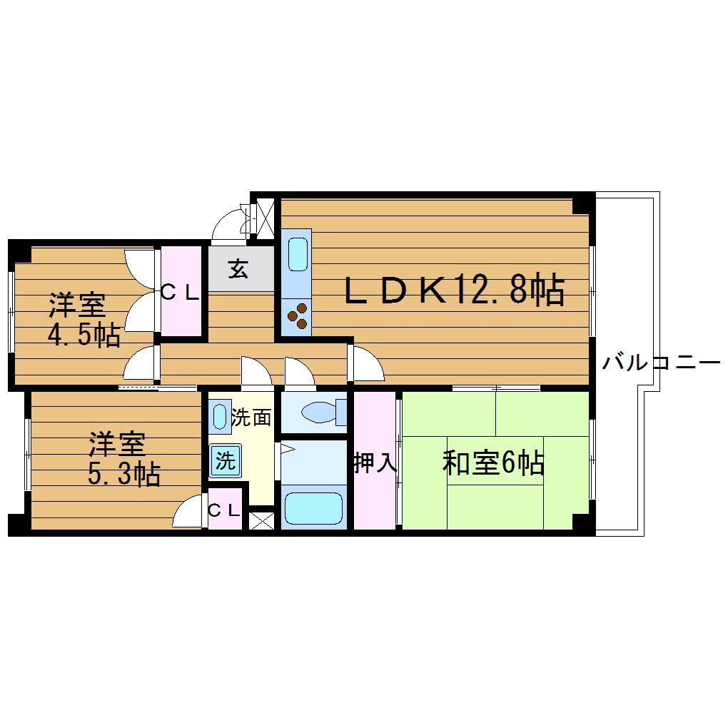 千里サザンテラスの物件間取画像