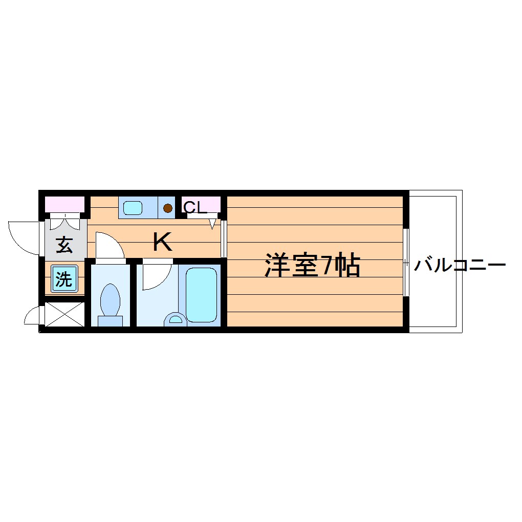 岸辺豊商ハイツⅡの物件間取画像