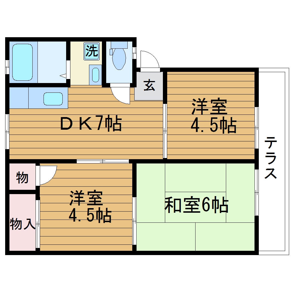 ドミール西の物件間取画像