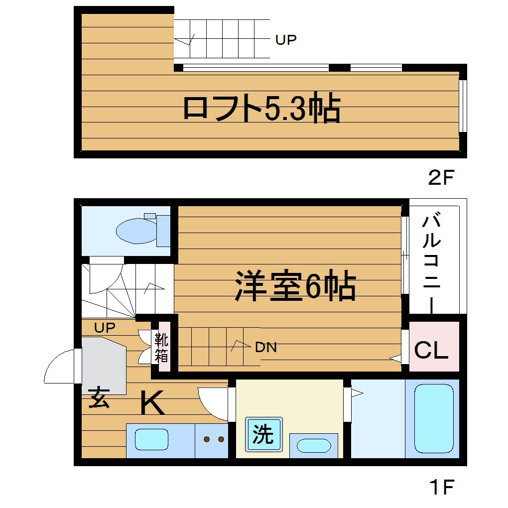 アルカンシェル岸部中の物件間取画像