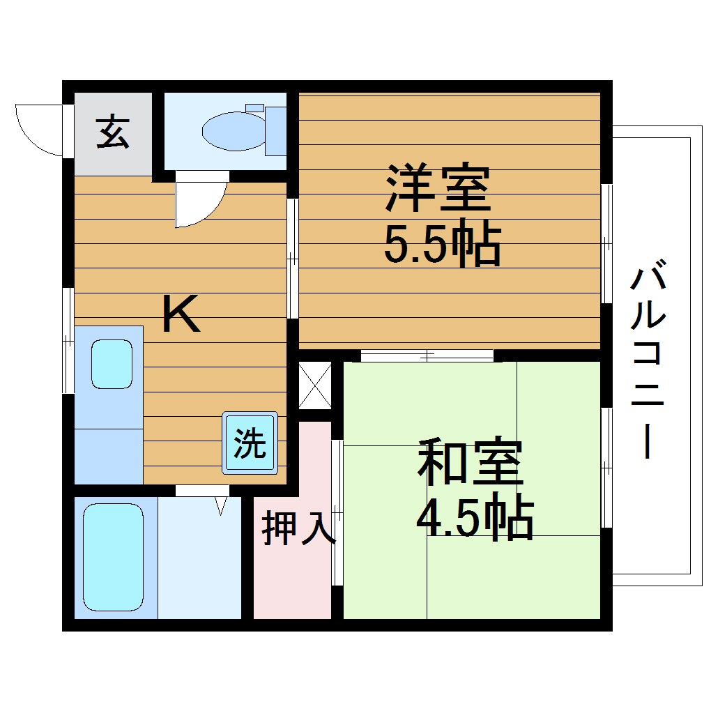 ポルトドール内本町の物件間取画像