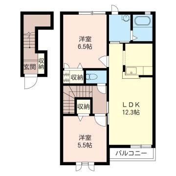 小山駅 車移動12分  3.4km 2階の物件間取画像