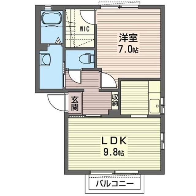 メビュース東城南Aの物件間取画像